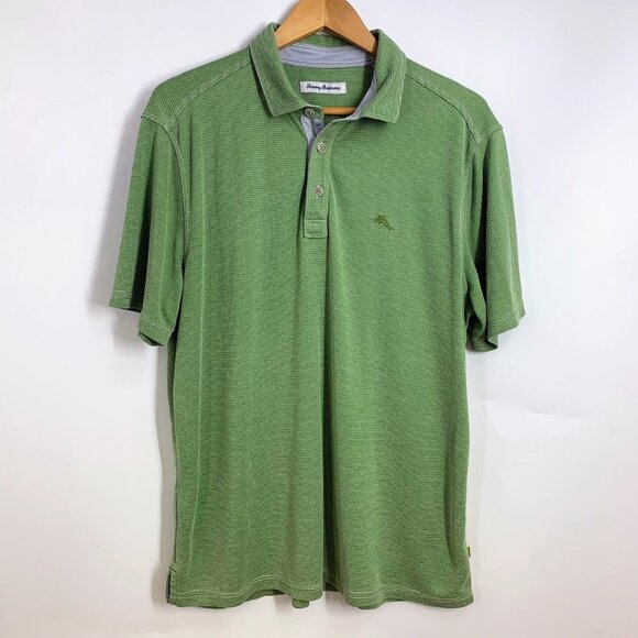 Tommy Bahama Men's Paradiso‎ Cove ST225393 Striped Modal Short Sleeve Polo SZ L - Picture 1 of 13